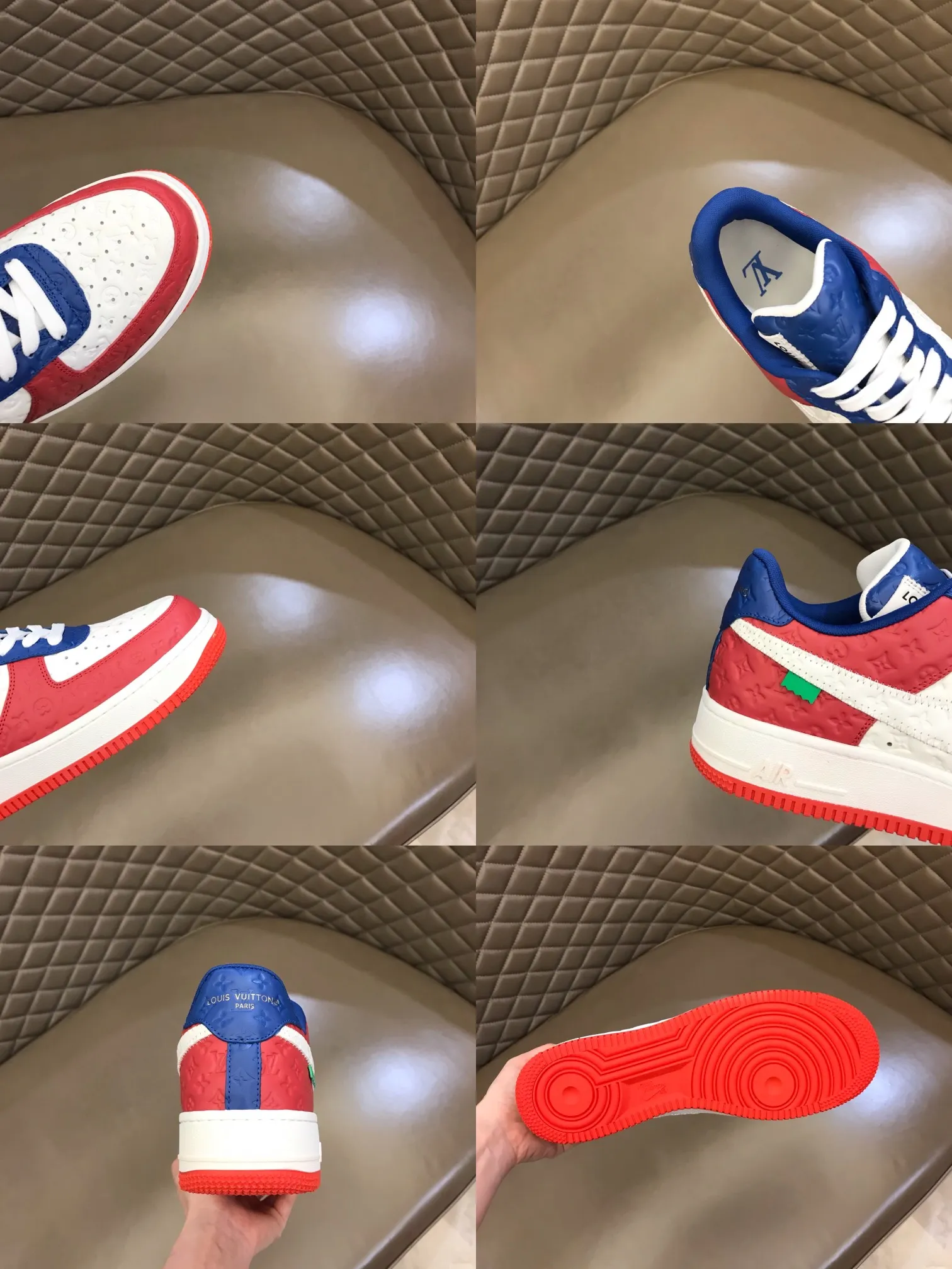 Men's shoes 💰p440 "*OUIS *UITTO*" x OFF-WHITE x Nike tripartite collaboration! Trendy and cool men's casual sports shoes with unrivaled color matching. The design idea basically continues the style of THE TEN. The Swoosh line and tongue label have a very familiar visual effect and are both fashionable and trendy! A must-have for fashionistas! The effect on your feet is absolutely stunning! Size: 38-45